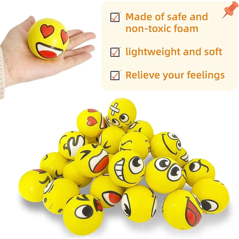 Stress Relief Foam Sponge Stress Ball Squeeze Ball Toy Squeeze Hand Wrist Exercise Sponge Toy for Kid Adult Child Creative Gifts