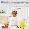Simplus 1.25L Multi-function Food Processor Blender 3 Blending Modes 3 Interchangeable Cups Travel Cup Mason Cup, Juicer blender 5