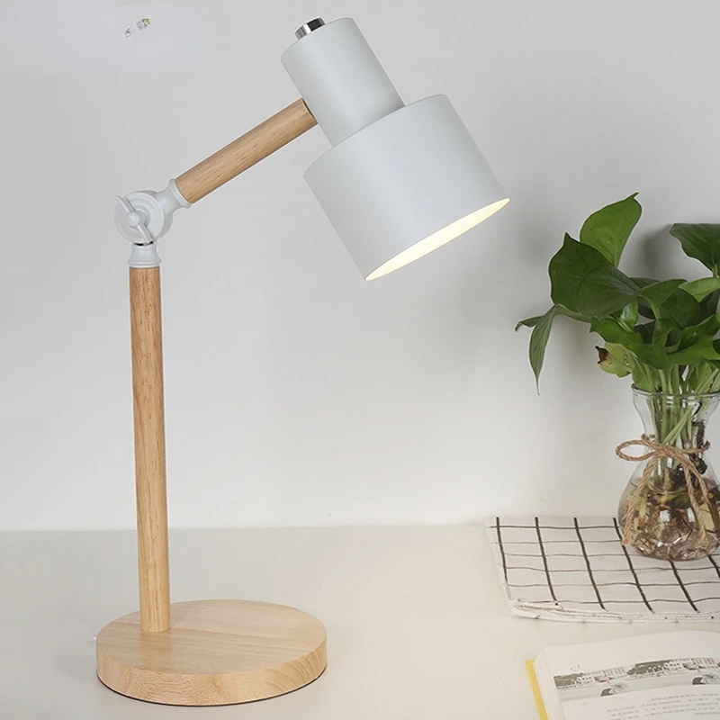 

Nordic Table Lamp Modern Colorful Bedside Lamp Bedroom Nightstand Lamp Led Desk Lamp for Living Room Kids Read Study E27 EU Plug
