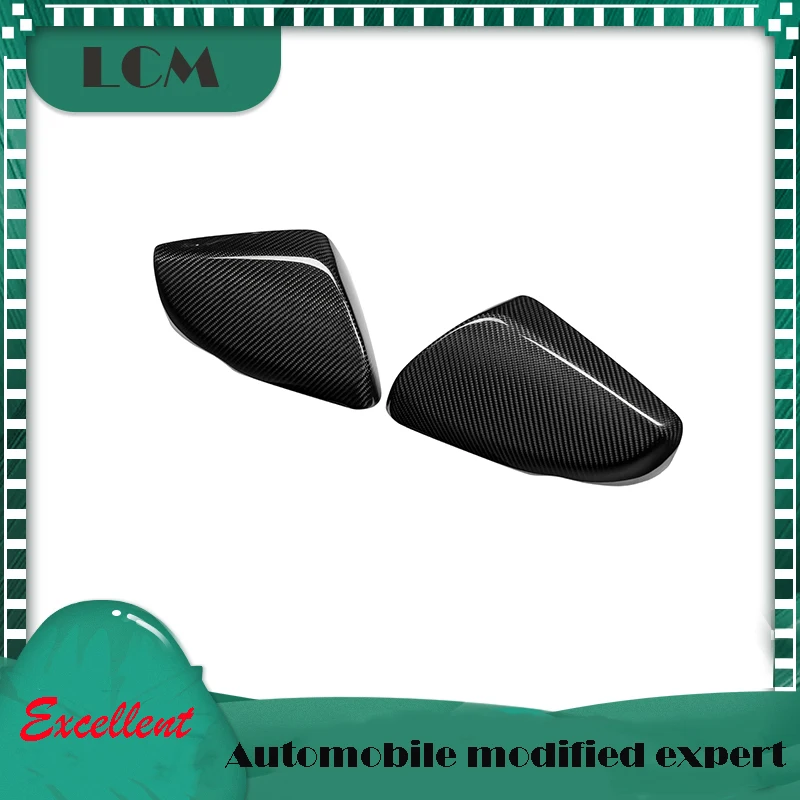 

ABS+Wet Carbon Fiber Replacement Style Mirror Cover For Cadillac 14-16 CTS 20-22 CT5 16-22 CT6 Body Side Rearview Caps Accessory