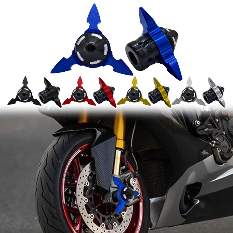 Universal Decorative Motorcycle Crash Guards Dart Design CNC Aluminum Sliders Modification Protection for Harley, Honda, Yamaha