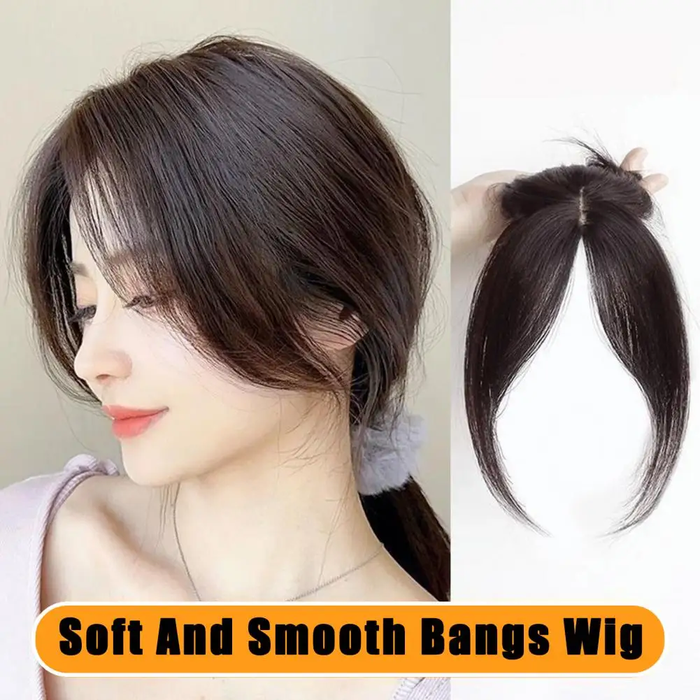 Women's Clip In Hair Bangs Fringe Hair Pieces Middle Part Extension Topper