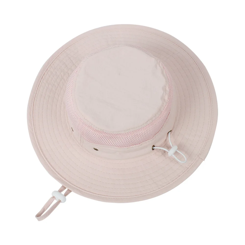 0-8T Large Brim Summer Sun Hat Children Kids Bucket Hat for Girls Seaside Accessories Travel Beach Sunhat Children Fisherman Cap 4