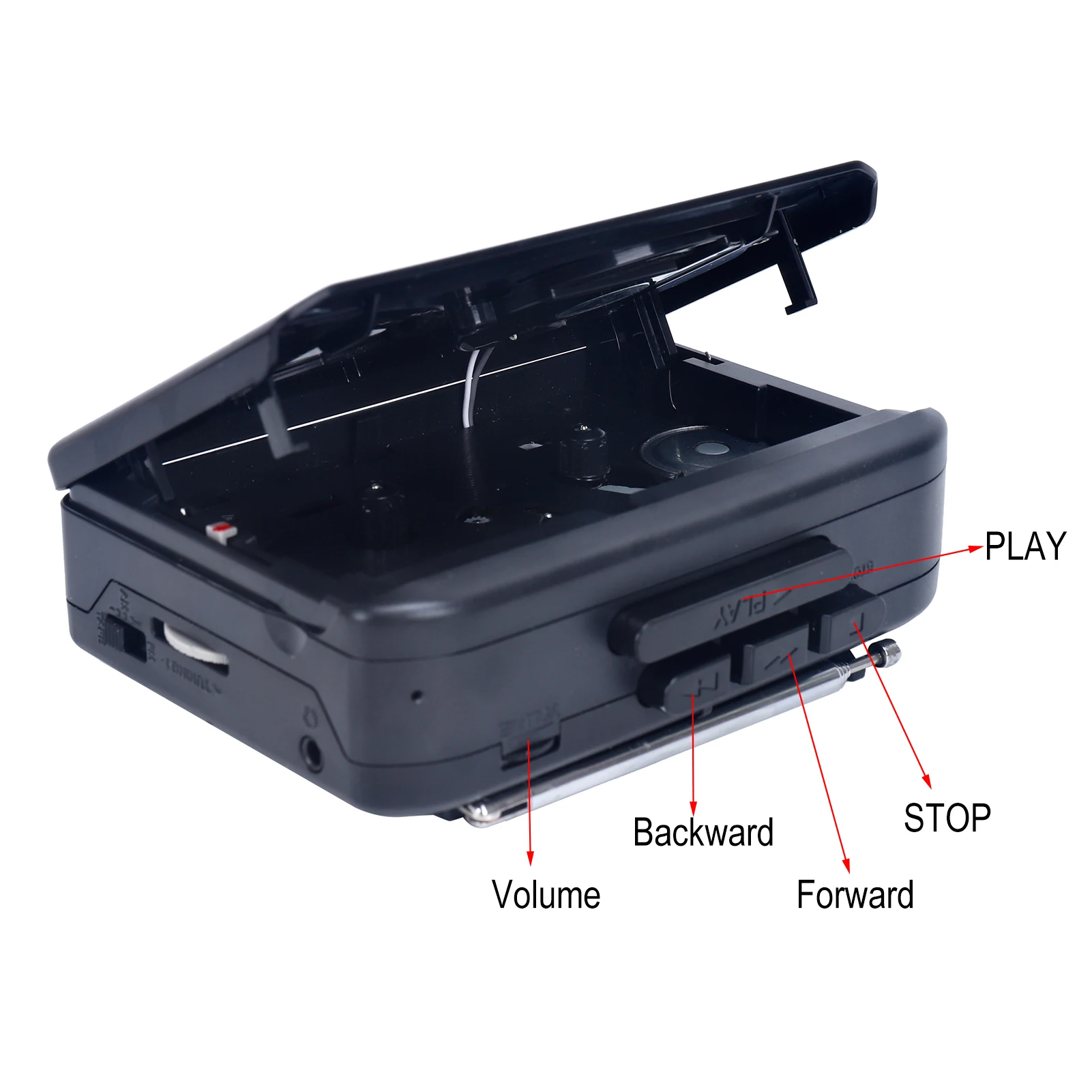 Cassette Player Walkman Portable Speaker Multiple Power Supply Methods AM/FM Radio Function for Music Lovers cassette player