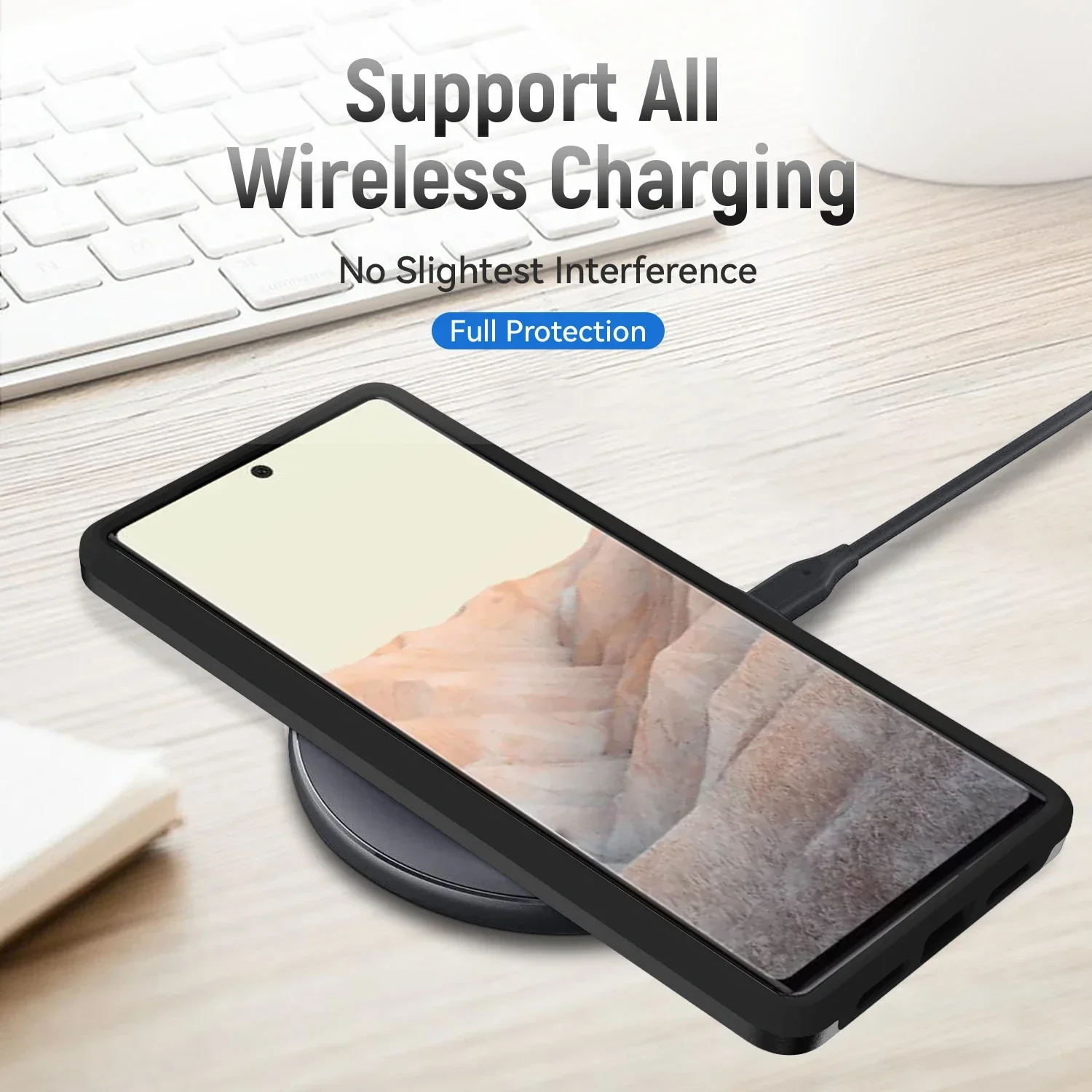 Heavy Duty Armor Wireless Charging Shockproof Case - High Quality Rugged Protector