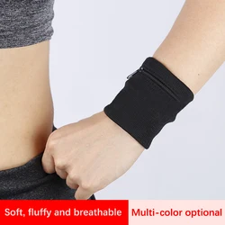 Sports Wristband for Running Cycling Breathable Pocket Sweatband Wrist Wallet Gym Wrist Bag Sweatbands for Women Men
