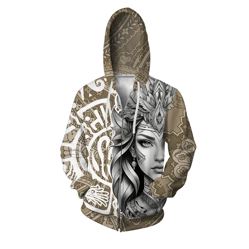 thumbnail image 1 of Sudadera con capucha y cremallera con estampado de calavera y hoz para hombre, sudaderas con estampado 3D geniales, sudaderas informales holgadas de manga larga para otoño, 1 of 5