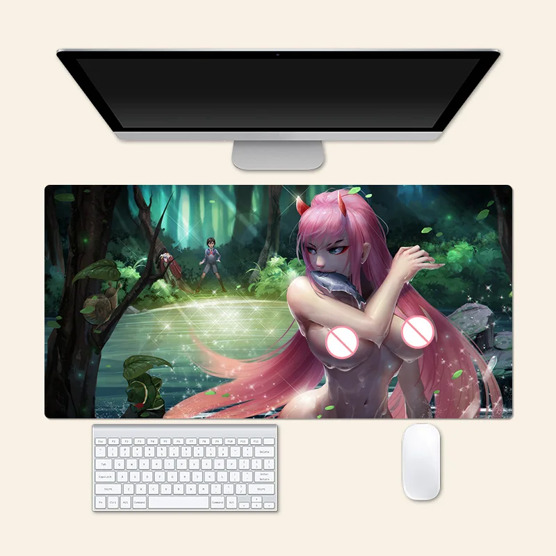 

Large Mouse Pad PlayMat Game Zero Two Darling In The Franxx Anime Sexy Creative Desk Gaming Mat Office Mousepad