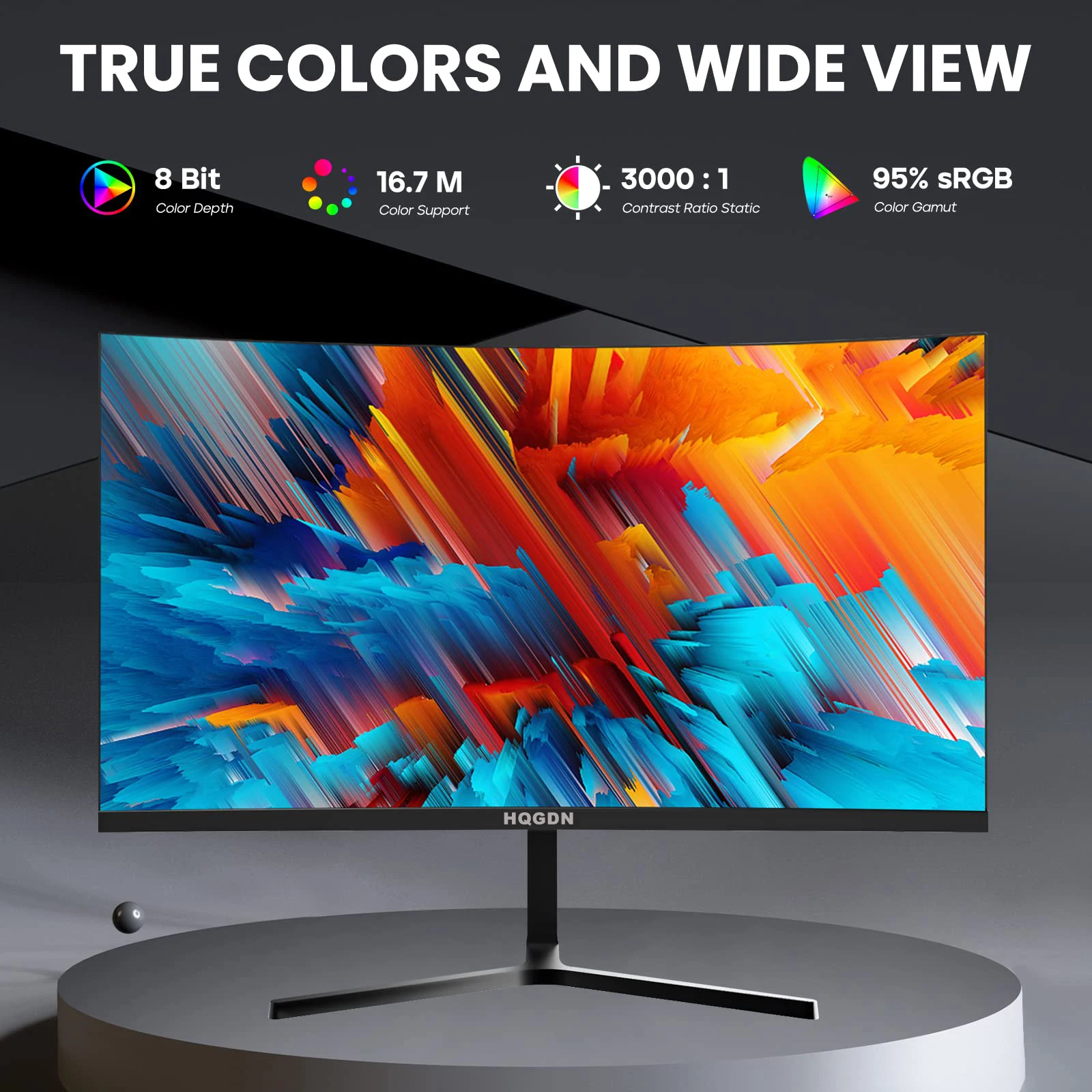 HQGDN 27 &144hz/165HZ   ӿ , Ǯ HD 1080P 1800R Ӹ ǻ  1ms GTG (FreeSync HDMI + DP )