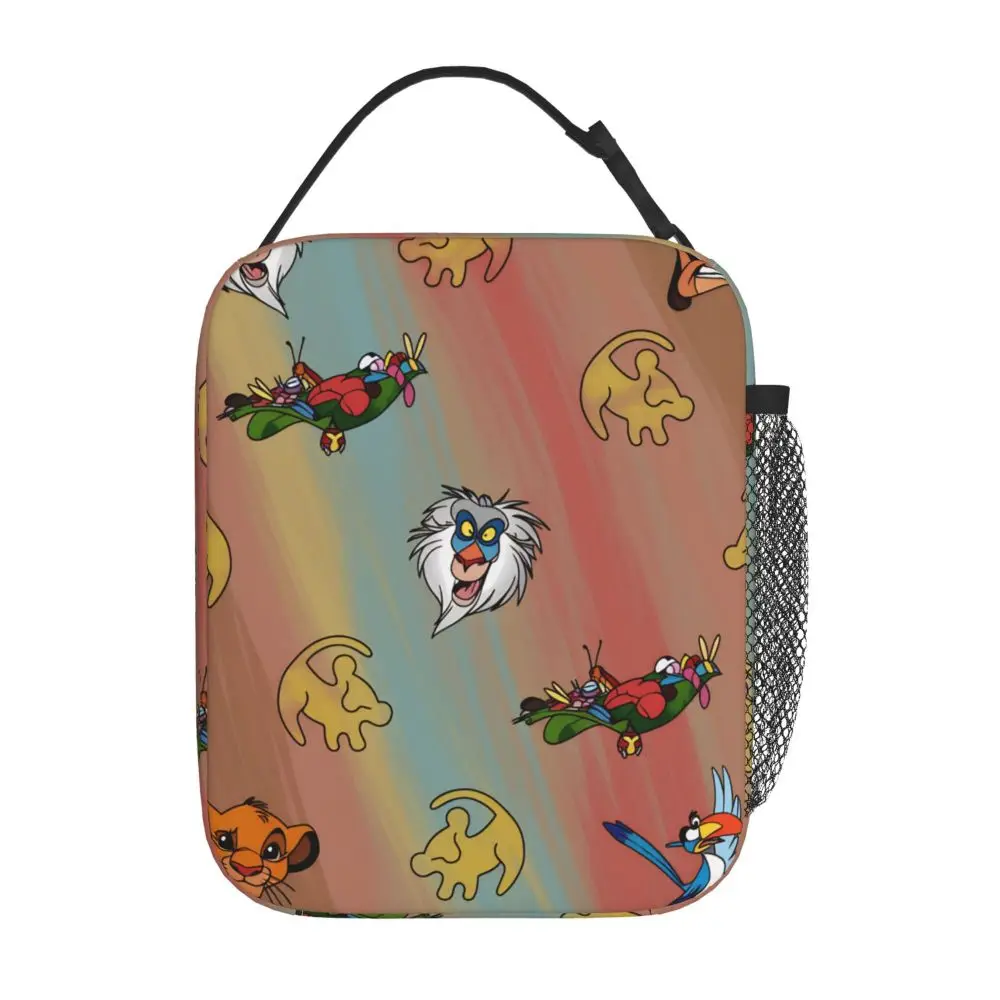 Lunchtasche mit Löwenkönig-Motiv für Kinder, Grafikdesign, Lunchbox, Freizeit, Reisen, Kühltasche, tragbare Oxford-Thermo-Tragetasche – Detail 39