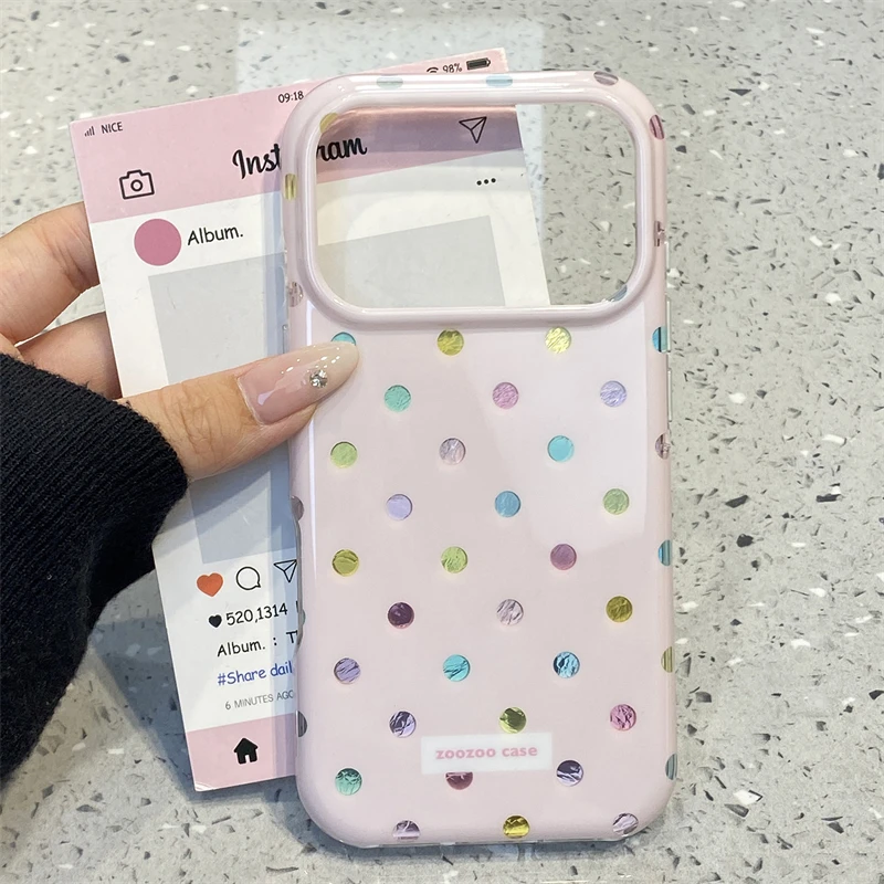 รูปสินค้า เคสโทรศัพท์สีสันสดใสสไตล์เกาหลี ชิคๆ สำหรับ iPhone ทุกรุ่น