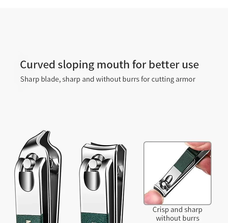 Description Picture 6 of itemGermany 6 Pcs Portable Luxury Manicure Sets Pedicure Kits Bright Black Nail Clipper Set Personal Care Tools Eyebrow Scissors