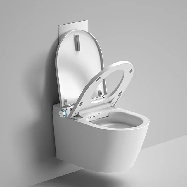 YYHC-Bathroom bidet foot sensor auto automatic flush intelligent wc complete set wall hung smart toilet with tank smart hanging 4