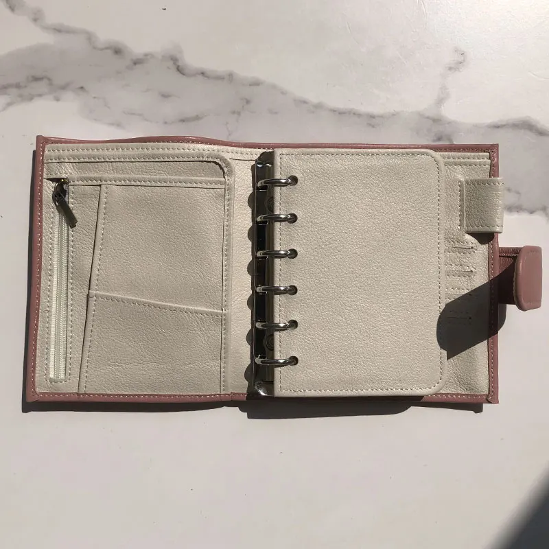 Yiwi-Classeur A7 en Cuir group, Carnet de Notes avec Poche à Monnaie, Rose,  Beige, Cuir oral elu, Licence - AliExpress