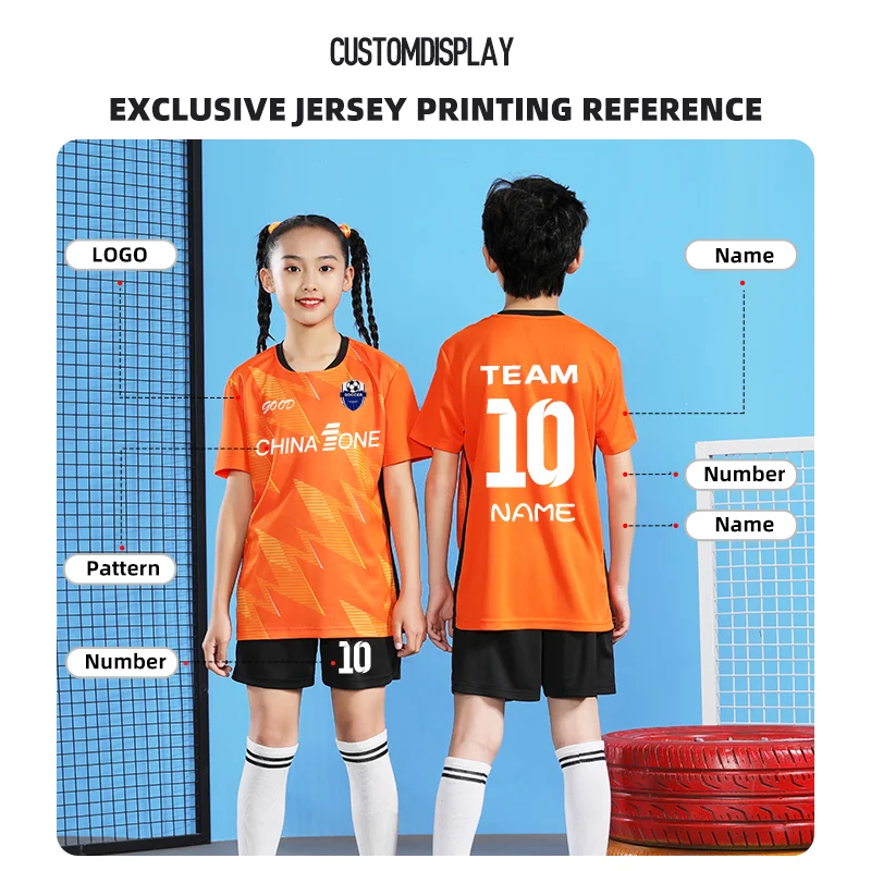 Football Uniform Sports Uniform Sets Adult Kids Football Jersey Men Boy Customize Soccer Uniforms Kit Sports Clothes Women Futsal Training Tracksuit Child