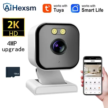 Waterproof WiFi Tuya Camera Smart Home Security Camera 4MP HD Color Night Baby Monitor Two Way Audio Video Surveillance Security 1