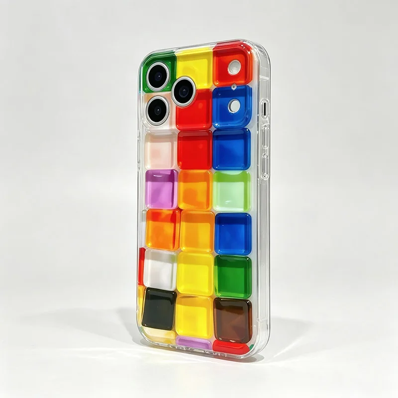 Vibrant Rainbow Square Protective Phone Case