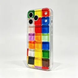 Vibrant Rainbow Square Protective Phone Case for OPPO Reno7 5G (A)