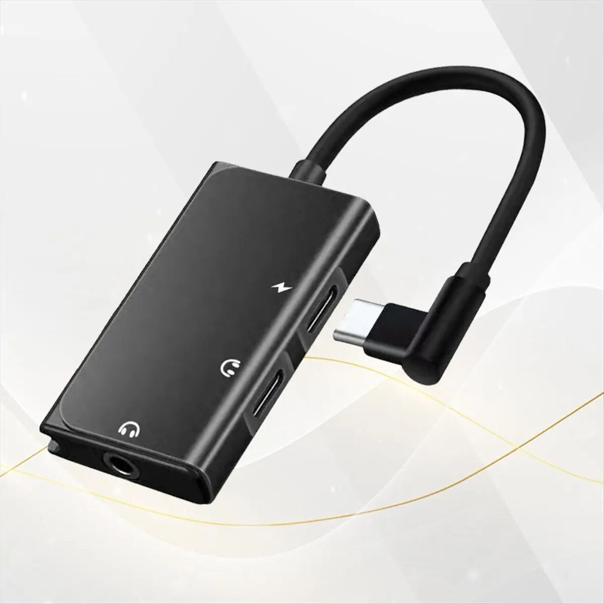 (A75T) 3 in 1 타입 C 이어폰 어댑터 (휴대폰 PD60W 충전, 3.5mm 오디오 지원)