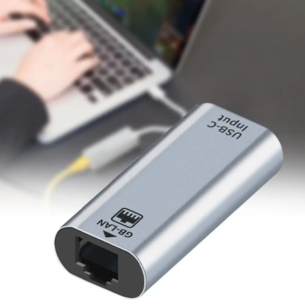 

Useful Network Card Adapter Portable Durable LAN Adapter USB-C to RJ45 Network Card LAN Adapter for PC Network Adapter
