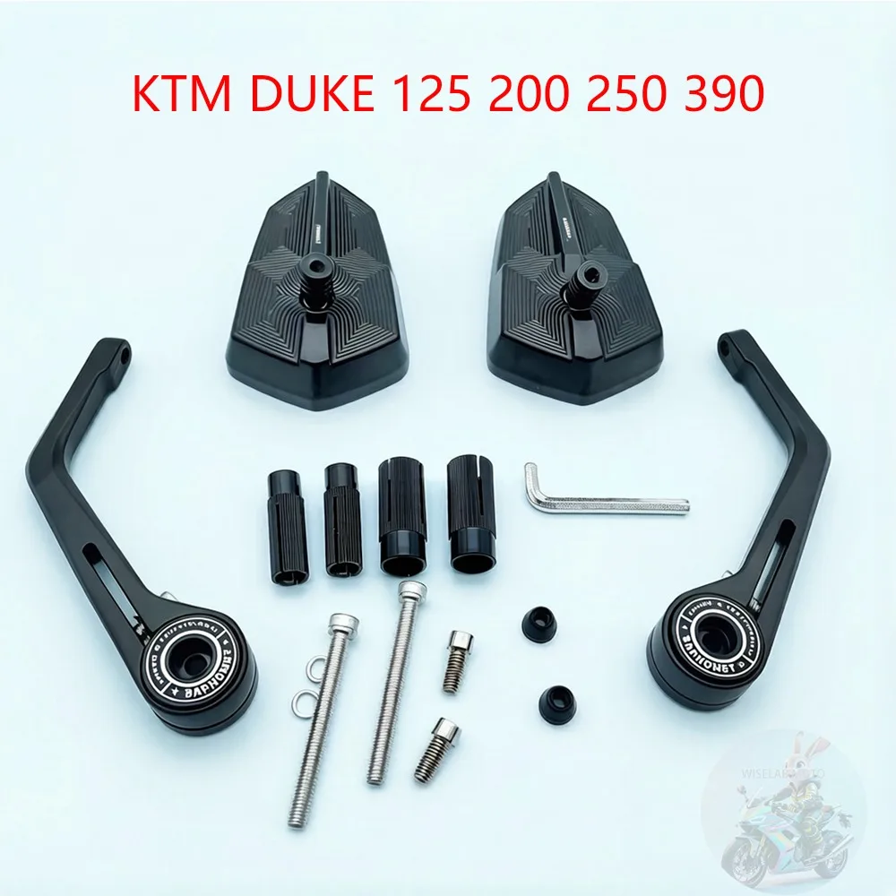 새로운 오토바이 CNC 핸들 바 엔드 리어뷰 미러 (KTM 듀크 125 200 250 390 690 790 890 990 1290 1390 슈퍼 듀크 R 용)