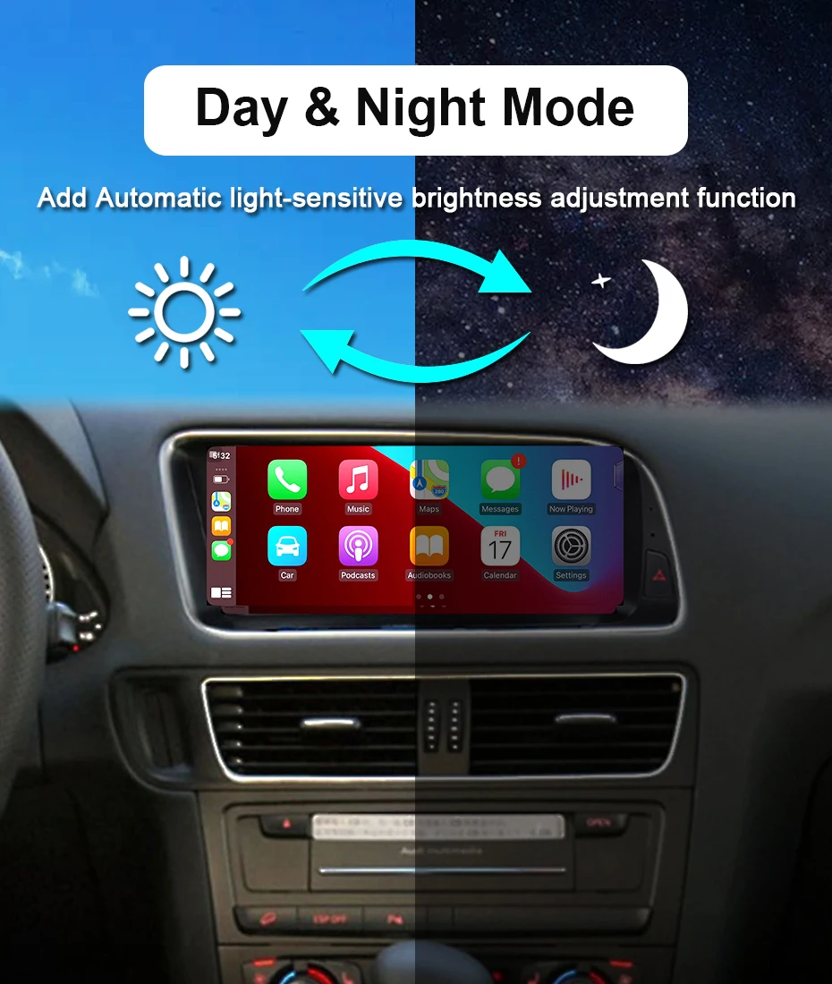 8,8 ''Wireless Carplay Android Auto Linux Auto Radio Multimedia Bildschirm Stereo Für Audi Q5 2009-2016 intelligente system navigation – Detail 18