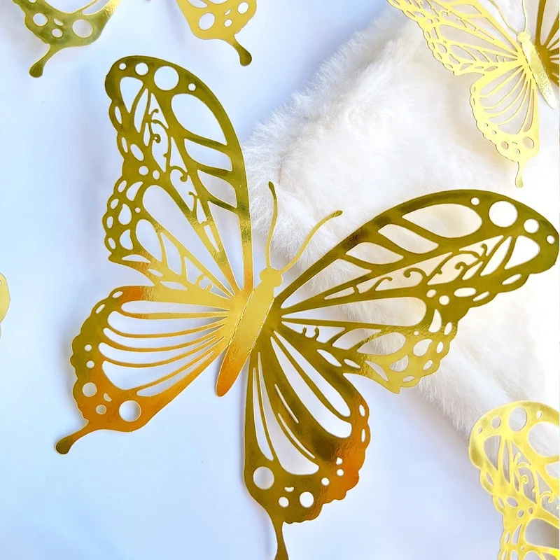 Wall Sticker 12Pcs 3D Effect Butterflies Wall Stickers Beautiful Colorful Butterfly for Kids Room Living room Wall Decals Home Decoration wall sticker