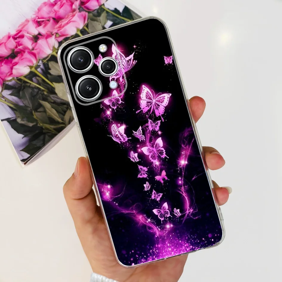 Marble Butterfly Soft Silicone Phone Case - Fashionable 2023 Design