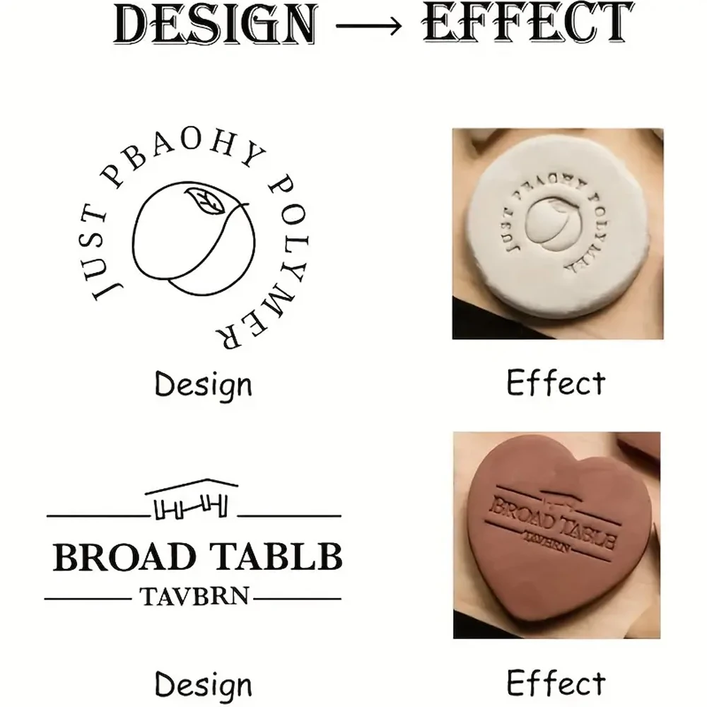 Custom Brass Pottery Clay Stamp 6