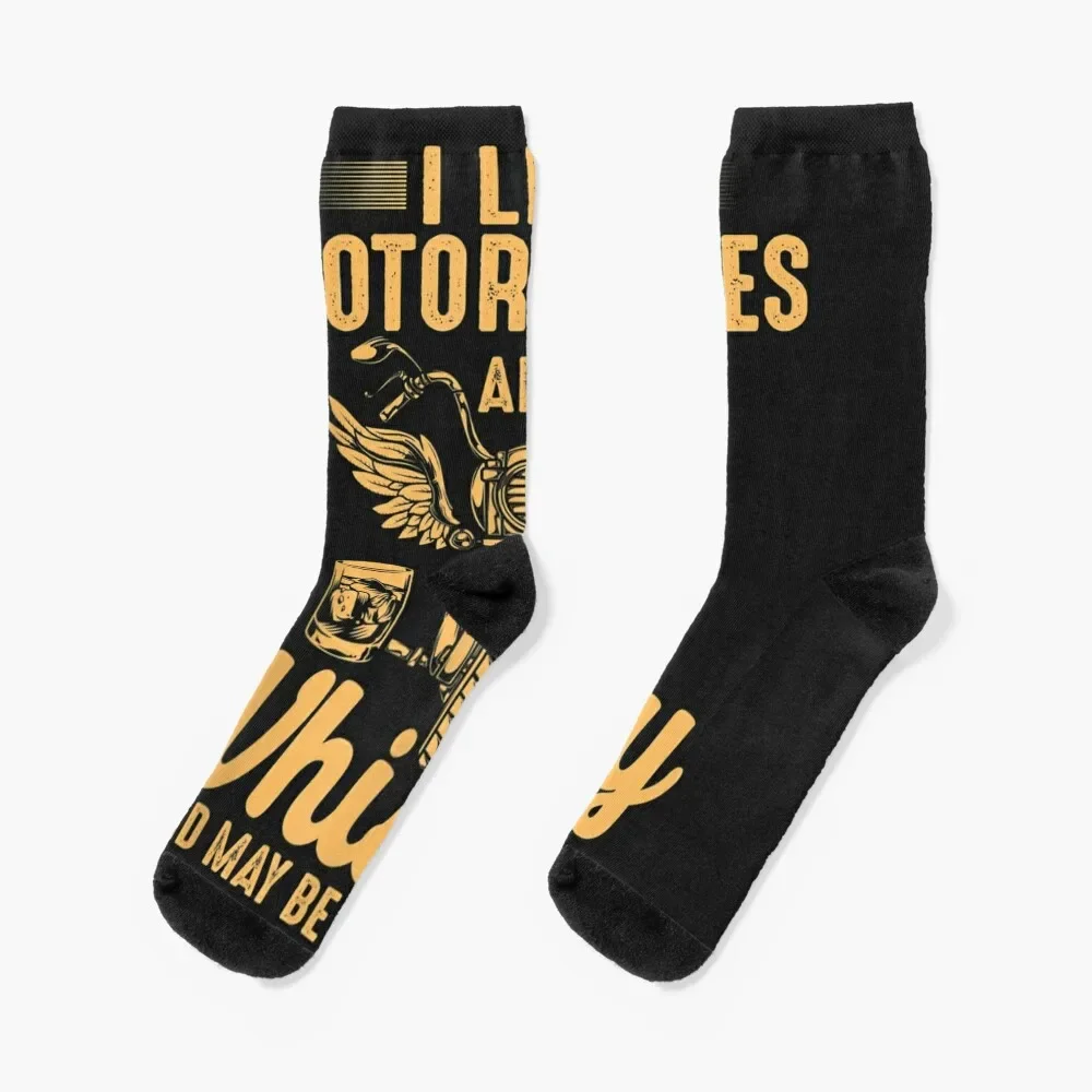 

I Like Motorcycles And Whiskey And Maybe 3 People Socks set cycling Ladies Socks Men's