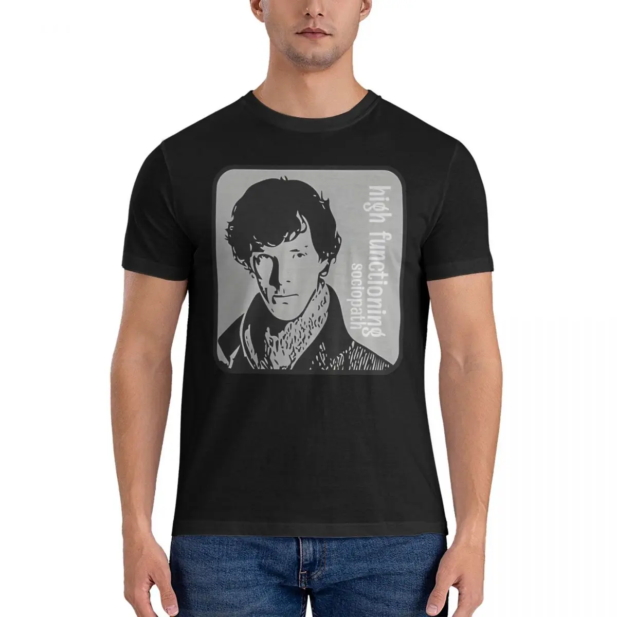 

Мужская футболка с коротким рукавом, с круглым вырезом