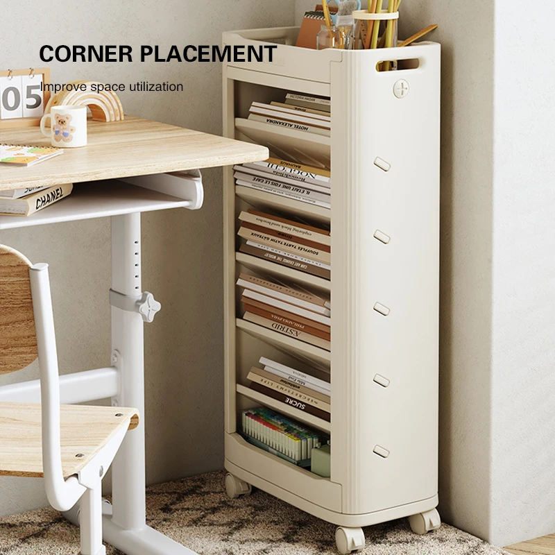 Household Holder Removable Desk Bookcase Floor To Floor Student Book Bag Hanging Reading Rack Book Organizing Storage Shelf