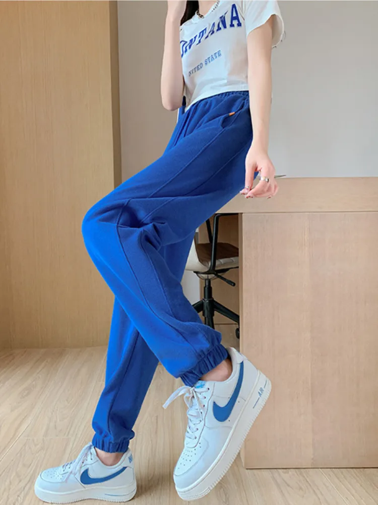 

Candy Color Women Sweatpants 2023 Spring High Waist Solid Harem Pants Harajuku Loose Trousers Mujer Female Full Length P011