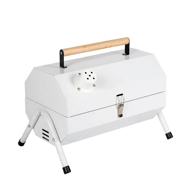 Portable Outdoor Electric Grills Barbecue Stove Double-sided Use Full Set Charcoal BBQ Camping Stainless Steel Grill Oven Tool 5