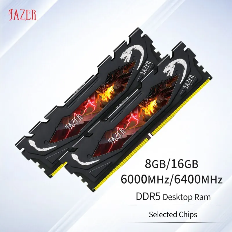 JAZER DDR5 Memória RAM 8GB 16GB 6000MHz 6400MHz DDR5 Hynix Partículas ...