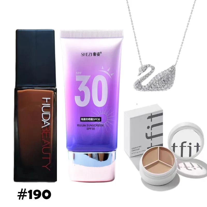 34Ml Huda Base Trucco Set Fondotinta Shezi Protezione Solare Tfit Correttore Rossetti Ombretto Bellezza Trucco Combo Bellezza Donna