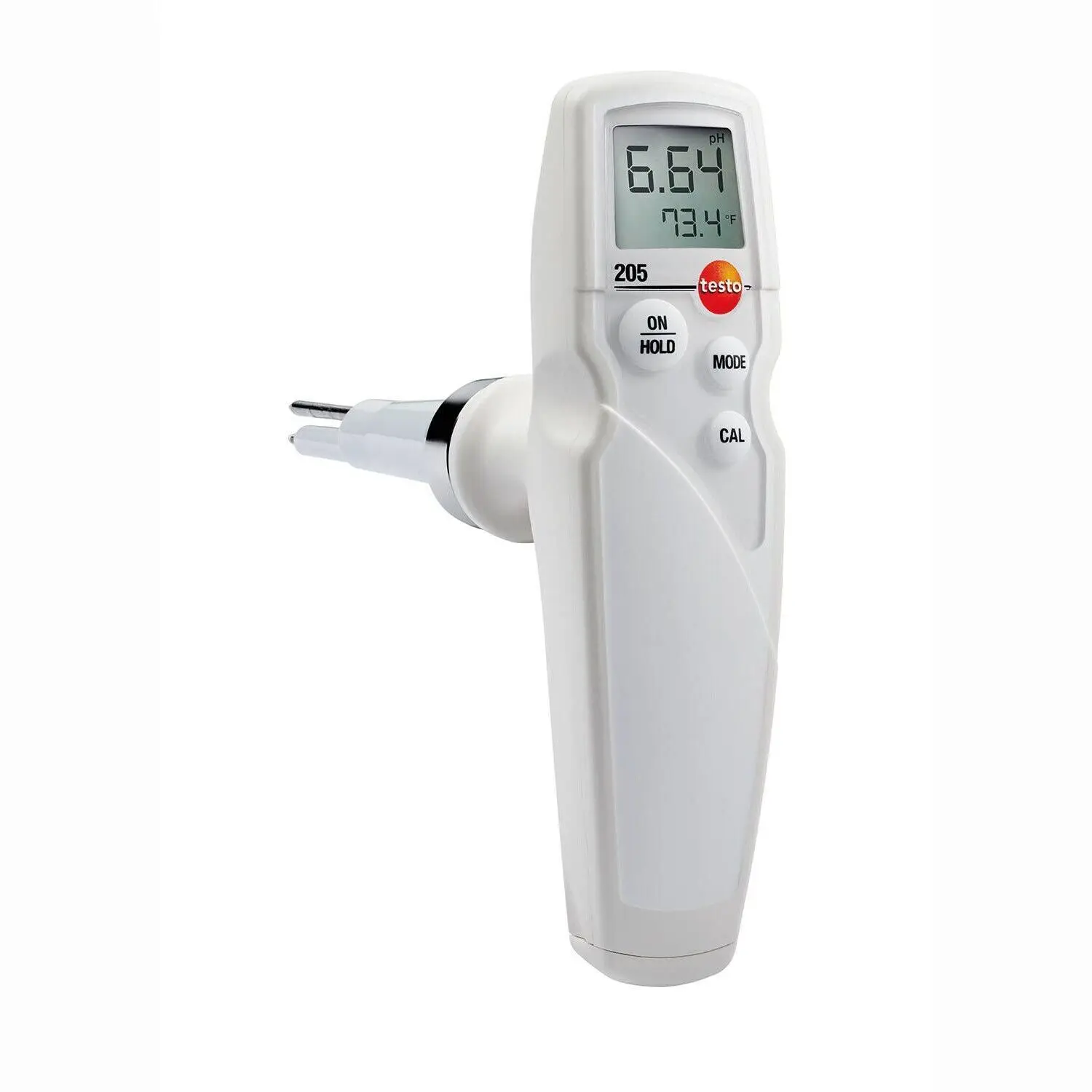 Testo 205 Tester Di Ph/Temperatura Per Alimenti A Una Mano Misuratore Di Ph Semi-Solido Digitale Analizzatore Di Ph Per Salsicce Di Carne Testo 0563 2