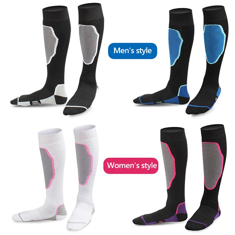 Ski Socks Men Women Leg Warmer Outdoor Sports Snowboard Skiing Cycling Soccer Socks High Elastic Thick Thermal Socks XA282Q