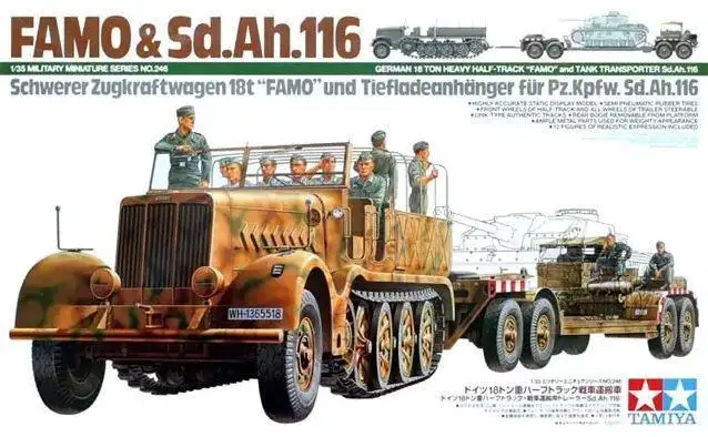 

Tamiya 35246 1/35 модельный комплект немецкий Sd.Kfz.9 Famo & Ah.116 танка транспортера