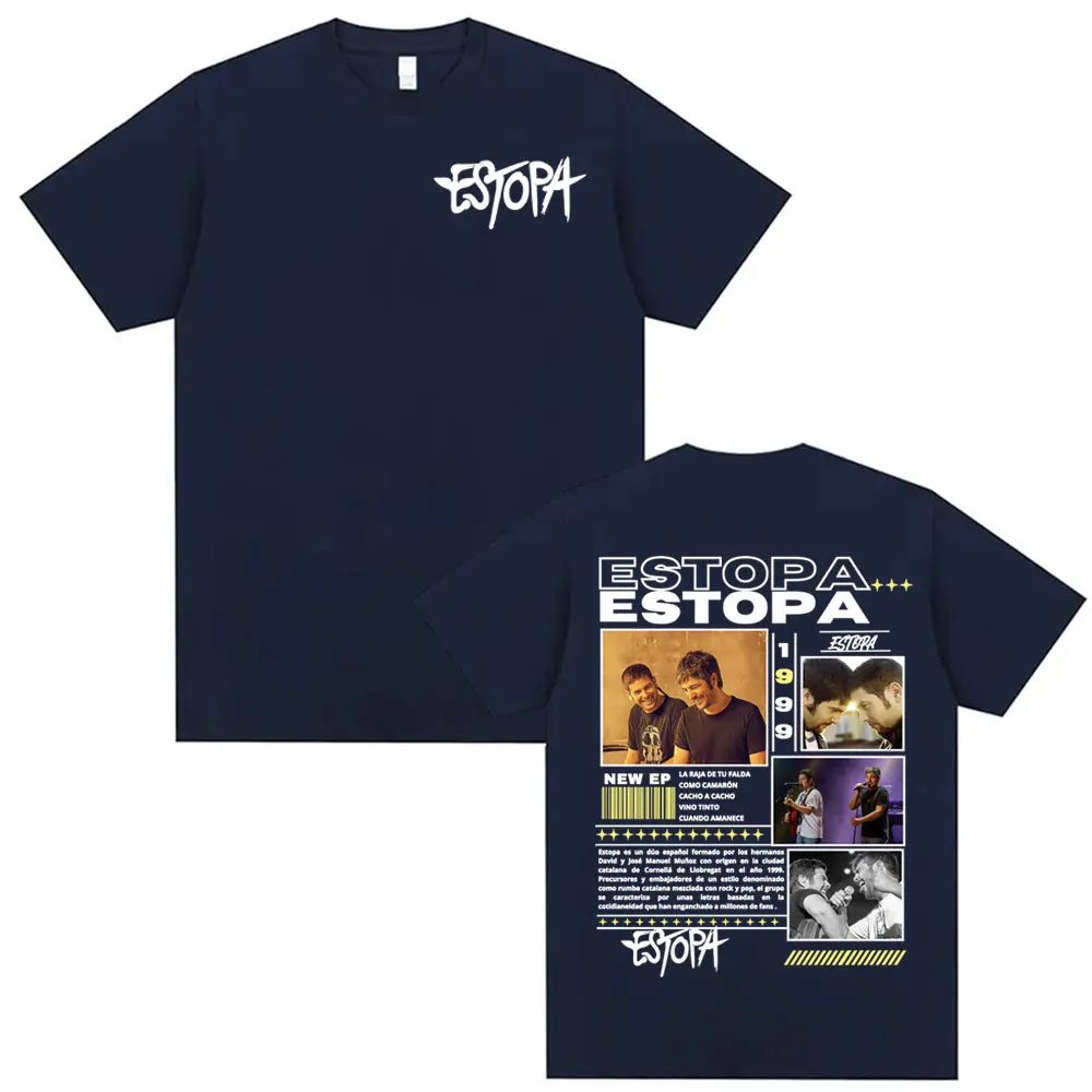 Rapper Estopa 1999 Tour Concert Cover T-shirt Men Women Casual O-Neck High Quality T Shirts Hip Hop Oversized T Shirt Streetwear 2