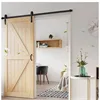 36x84" Sliding Barn Wood Door Panel with 6.6ft Hardware Kit Easy DIY Assembly RequiredPerfect for Warehouses  Bedrooms Bathroom 2