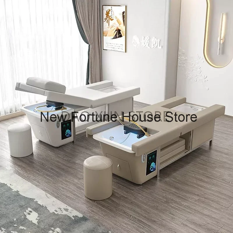 

Shower Head Spa Shampo Chair Move Adjust Foot Portable Sink Luxury Hair Wash Bed Massage Shampouineuse Salon Equipment MQ50SC