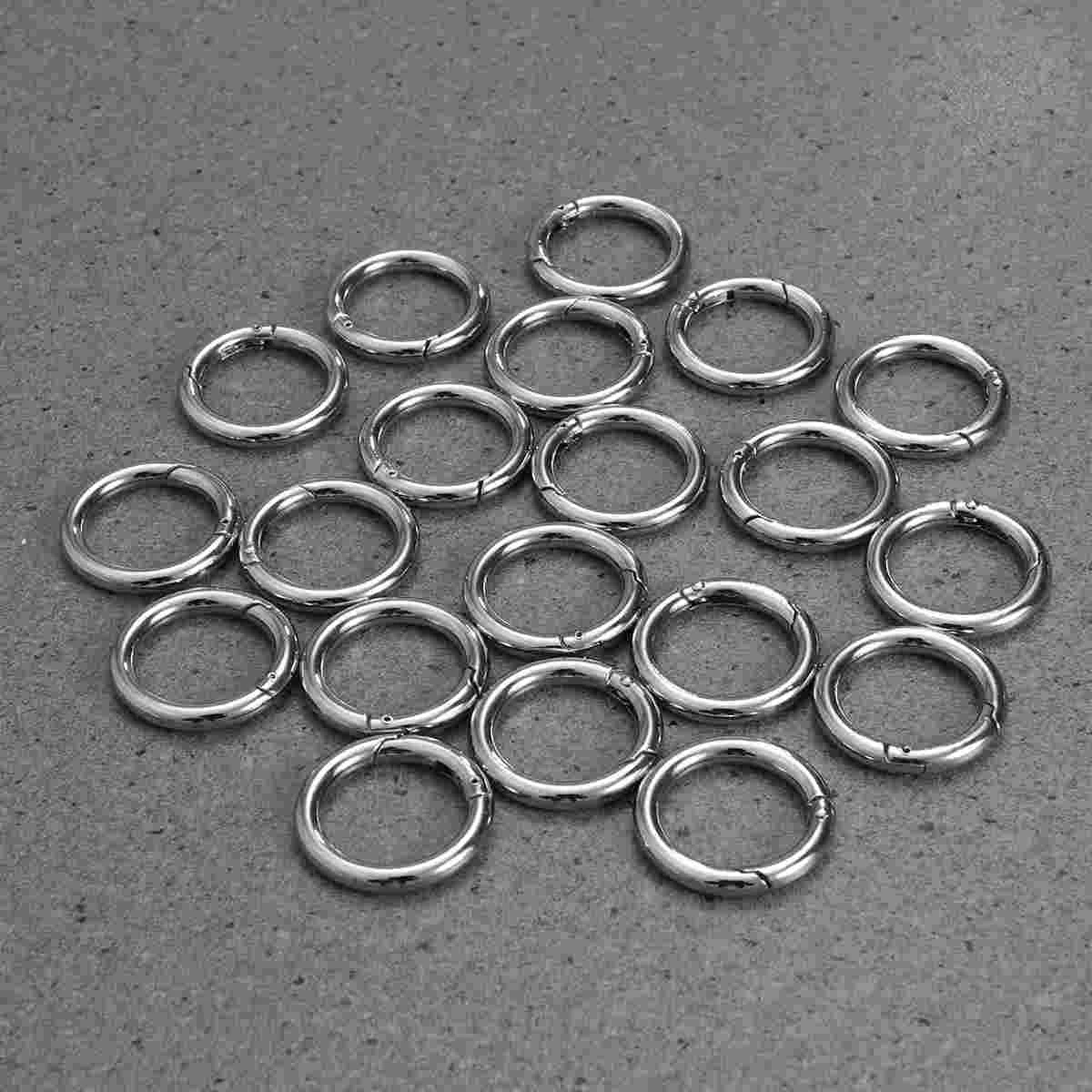 

20 Zinc Alloy Key Chain Ring Key Ring Loop Key Holders Round Carabiners Rings Ring for Handbag Key Ring