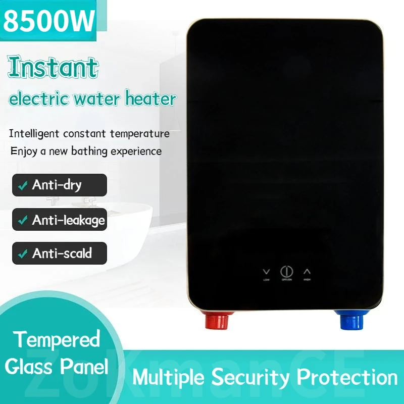Description Picture 3 of item8500W Instant Water Heater 220V LCD Display Thermostat Induction Heater Smart Touch Wall Mounted Electric Water Heater Shower