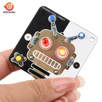 Kit luce LED robot Produzione elettronica Kit fai da te Pezzi di ricambio Laboratorio di apprendimento per studenti senza batteria