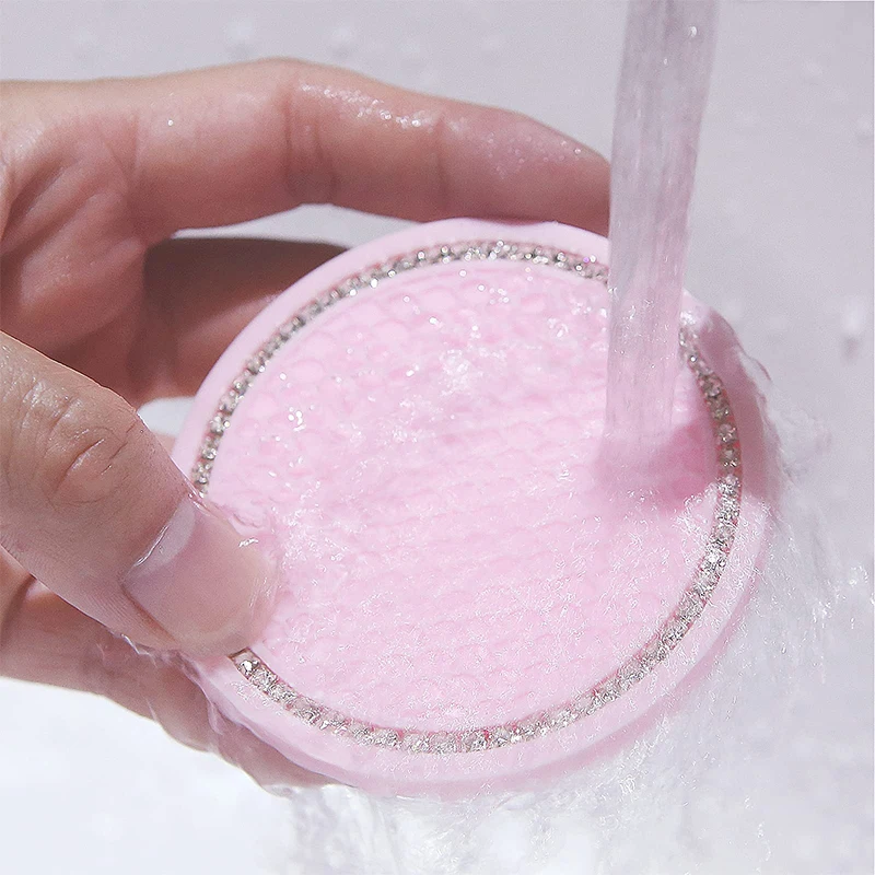 Bling Rhinestone Fluorescent White Anti-slip Car Bottle Cup Pad Mat Silica Gel 1/2Pcs Car Coaster Cup Bottle Holder Gadgets
