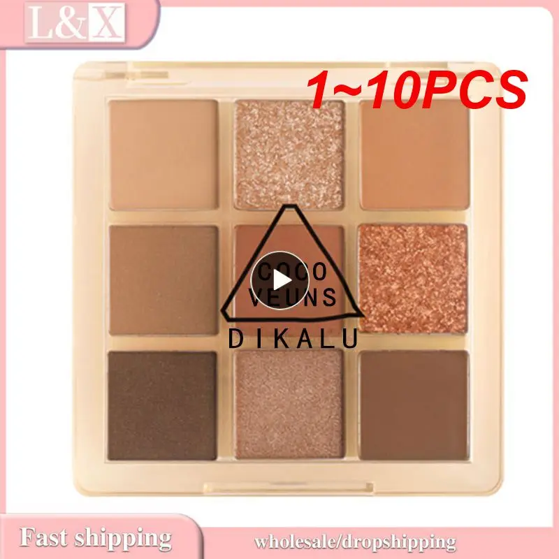 1~10PCS 4/9Color Matte Glitter Eyeshadow Palette Long Lasting Matte Eye Shadow Palette Eye Pigments With Brush Korean Cosmetics
