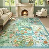Fashion Living Room Carpet Retro Floral Luxury Bedroom Plush Rug Machine Washable Non-slip Sofa Coffee Table Mat Ковер Tapete 러그 2