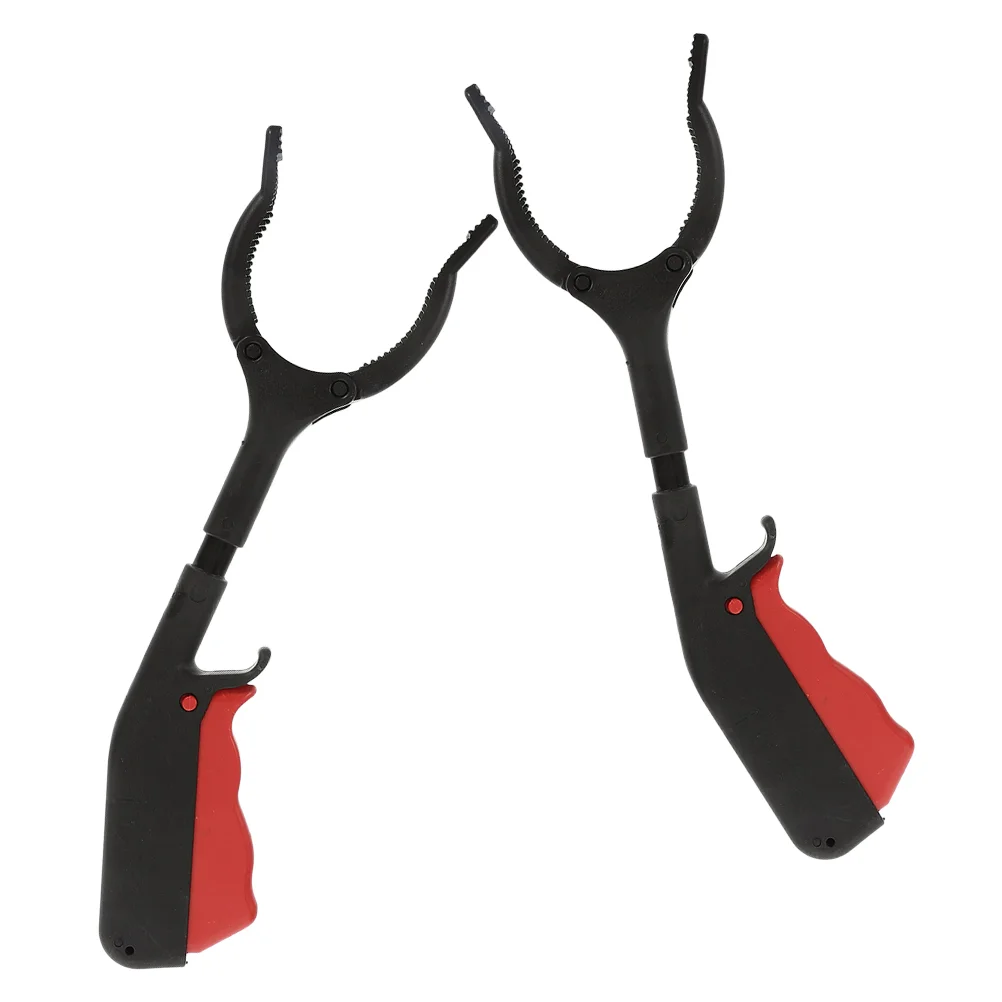 2Pcs Trash Picker Grabber Reacher For Short Garbage Collector Walking Stick Gripper Tool Durable Plastic Design Ergonomic Handle