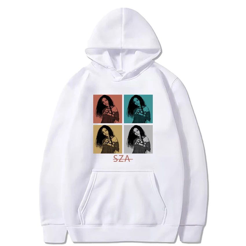 SZA Art oversized Hoodie Men Women Fashion Aesthetics Hooded Sweatshirts Vintage Hip Hop Long Sleeve Fleece Streetwear Hoodies